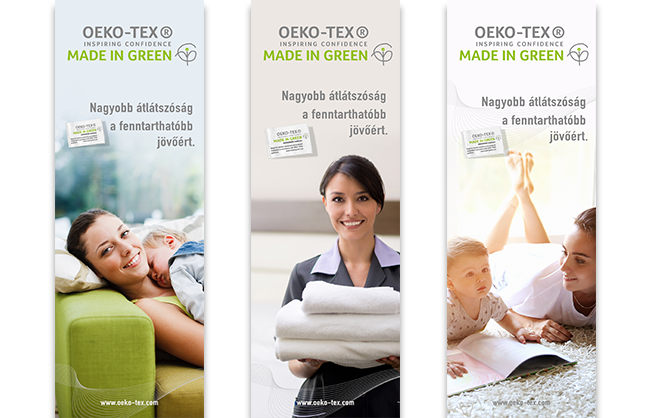 Reklámfelületre tervezés az Oeko-Tex számára